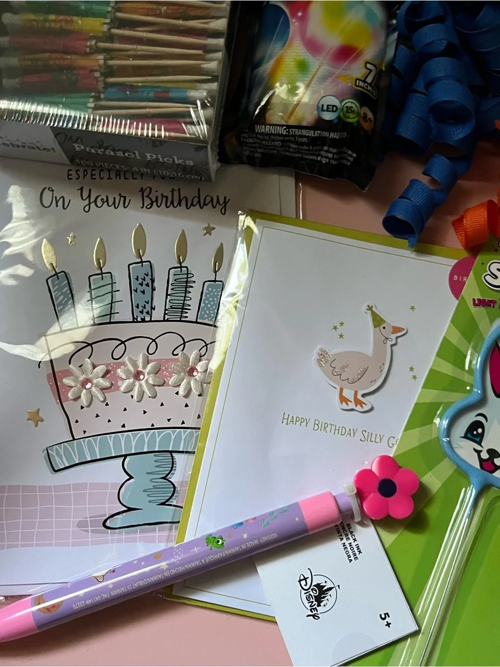 Bunny Sparkler Birthday Party Pack - Blue & Orange Decorations Disney Pen